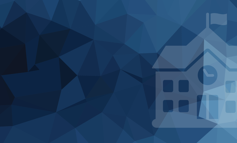 Municipal building logo on a blue background